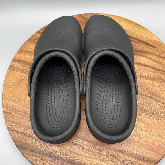 Crocs at Work Bistro Non Slip Resistant Clogs Black Sandals Mens Size 11 - Picture 5 of 7